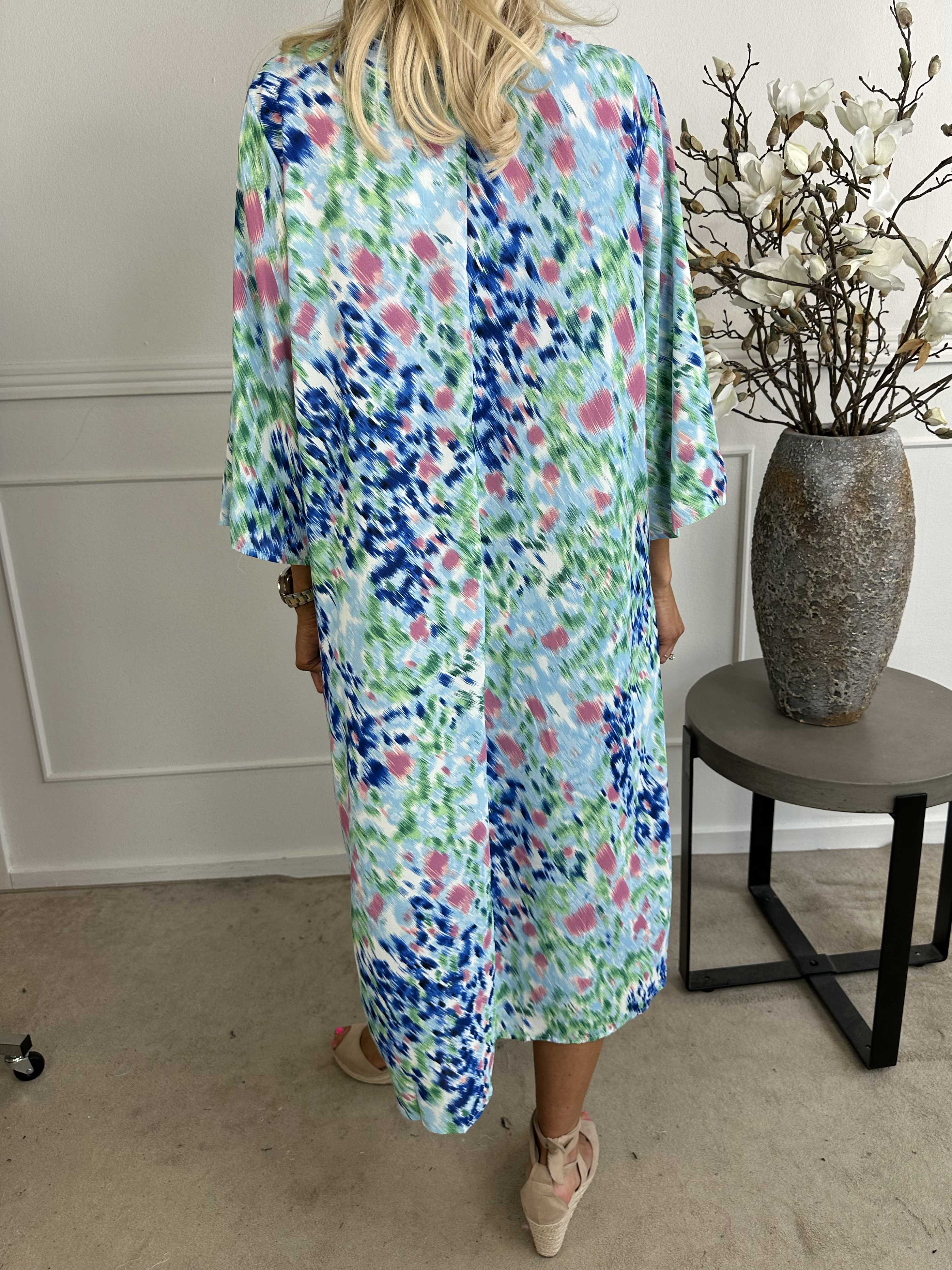 Gigi - Mångfärgad mönstrad tunikaklänning